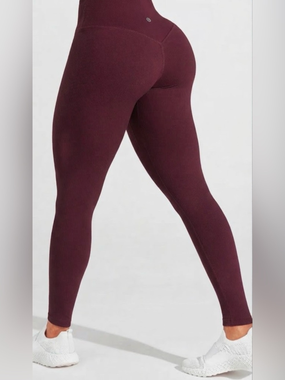 BuffBunny Material Girl Ribbed Leggings in Wine